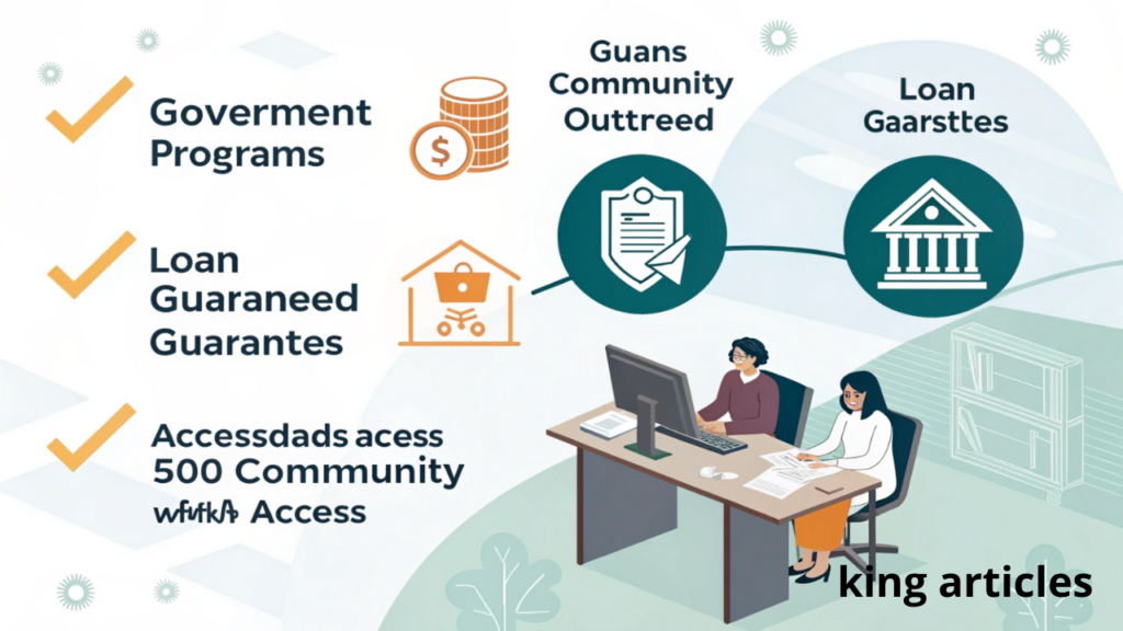 Government-backed programs and loan guarantees that broaden access