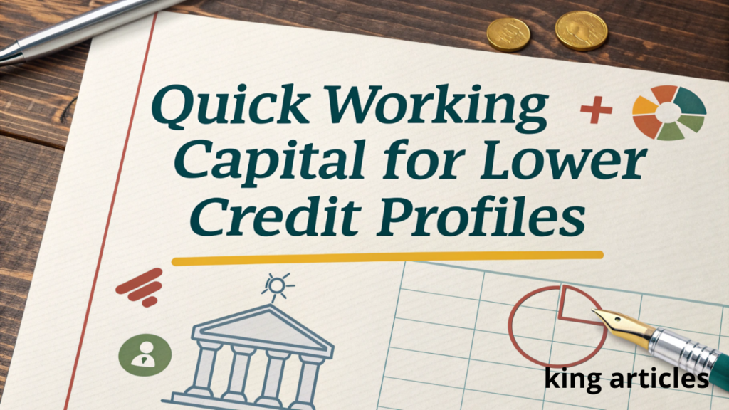Quick working capital for lower credit profiles