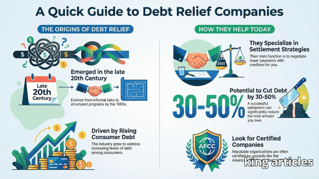 Background of debt relief services and financial assistance options
