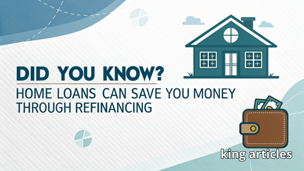 Did You Know Home Loans Can Save You Money Through Refinancing